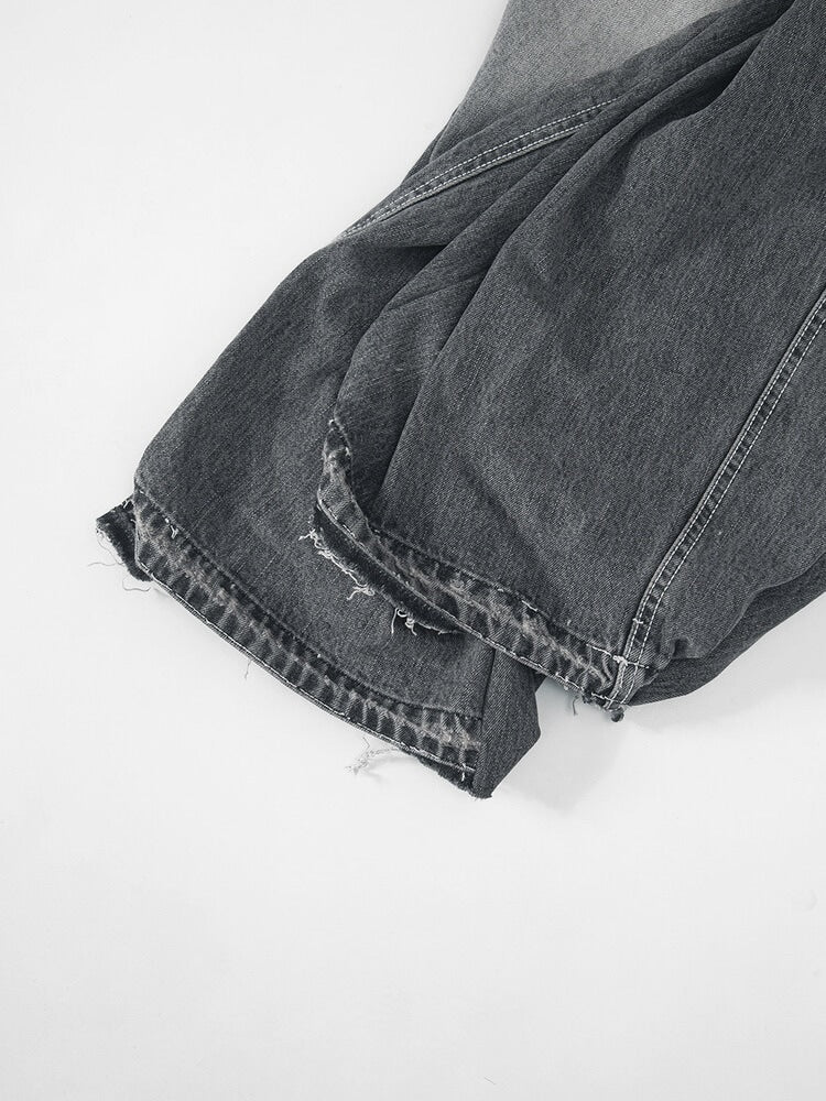 SURGERY】surgery double folding over wide baggy jeans ver.2