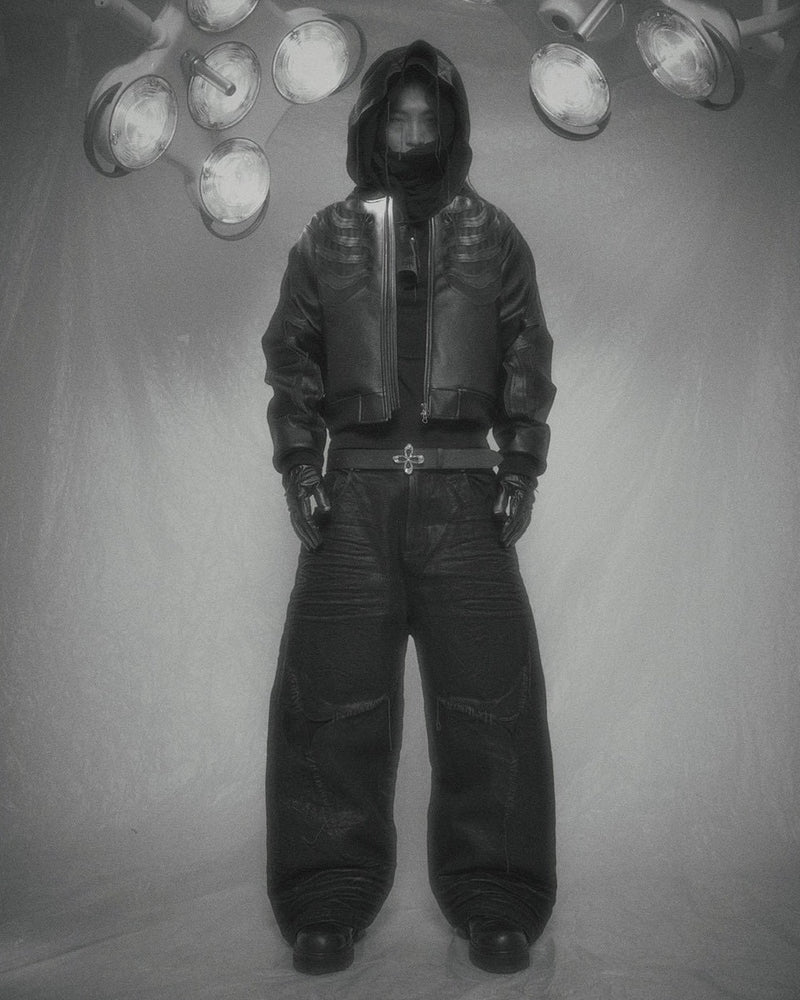 【SURGERY】surgery sutured wide burnished pants