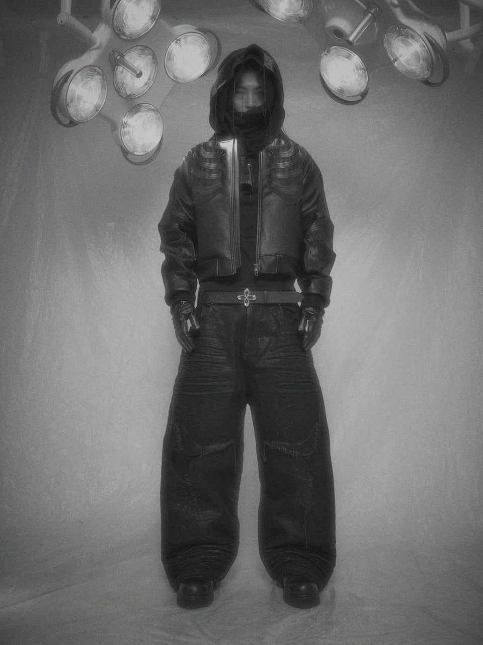 【SURGERY】surgery sutured wide burnished pants