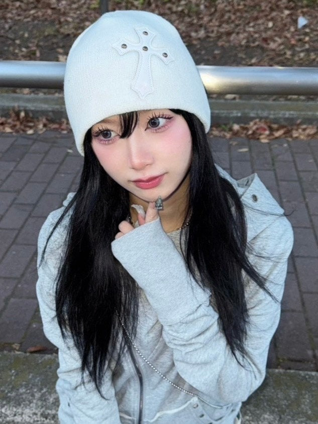 受注制【Never mind the XU】cross beanie / 【ネバーマインドザエックスユー】クロスビーニー (6color)