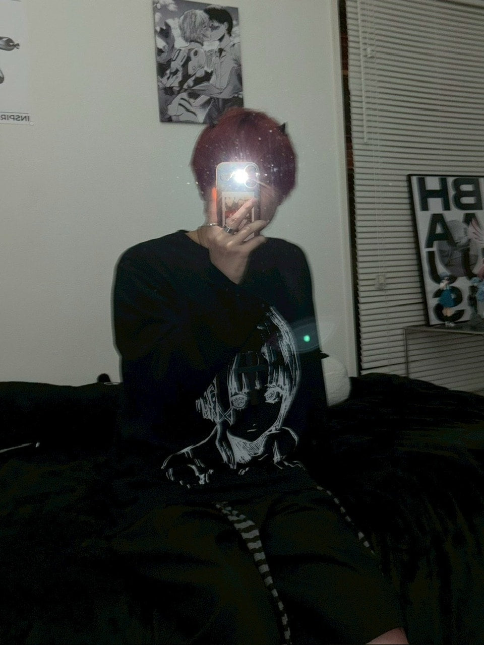 国際配送【LUV CODE】anime print long sleeve tee (2color)