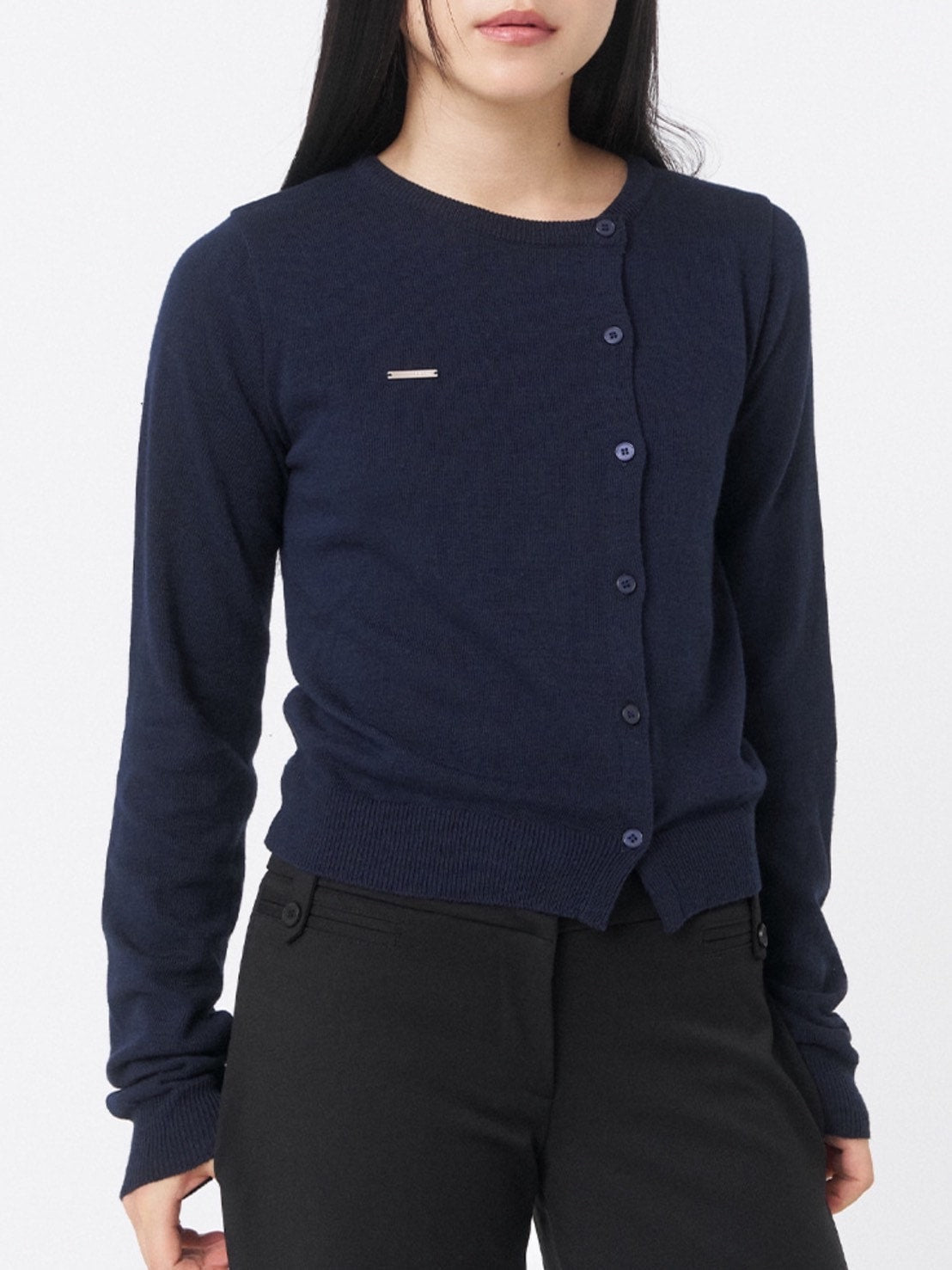 【Miseki seoul】Unbalanced knit cardigan