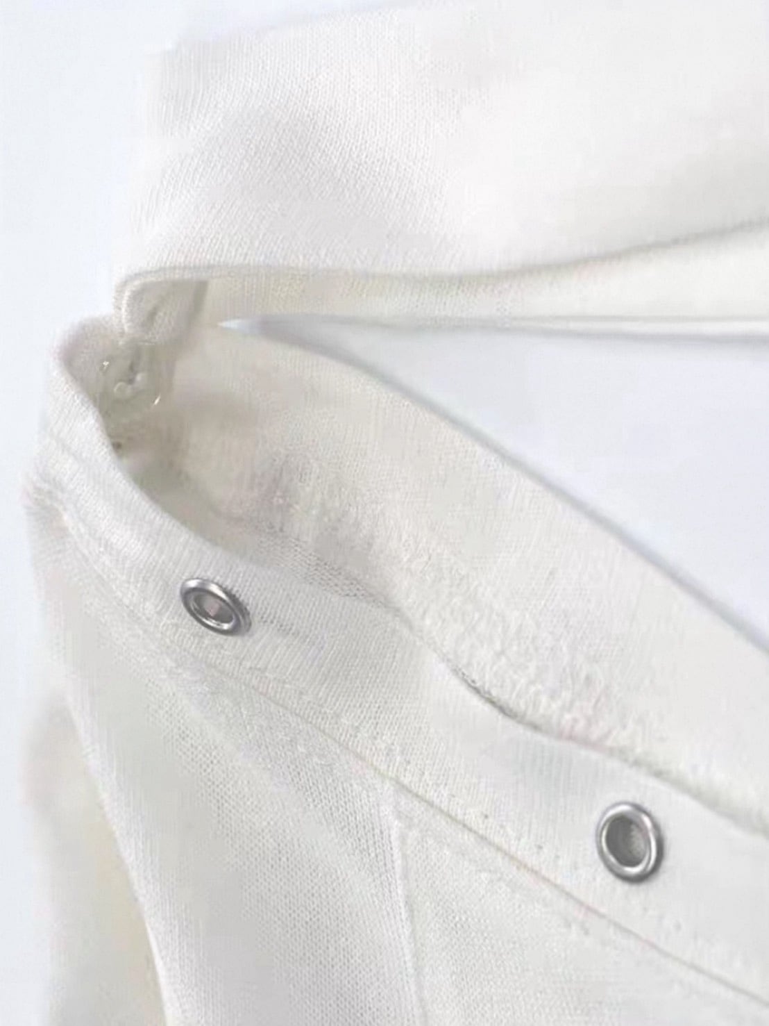 【Cest Nous】White Wing Graffiti Top / 【セヌー】タイ付きワンショルダー長袖トップス