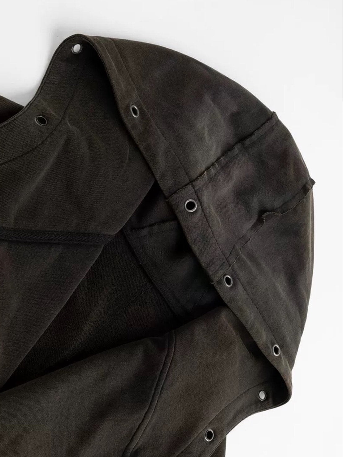 【Cest Nous】Studded Hoodie / 【セヌー】オープンカラースタッズジップパーカー