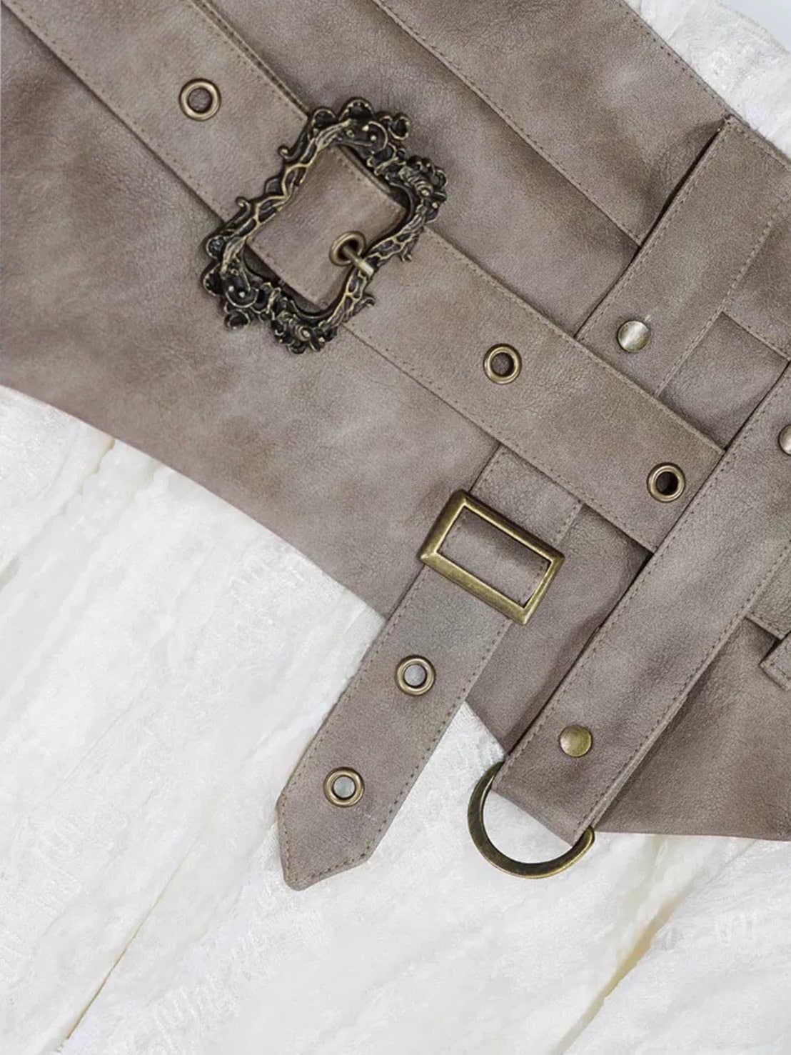 【Cest Nous】Belted Plaid Skirt / 【セヌー】ベルトアシンメトリースカート