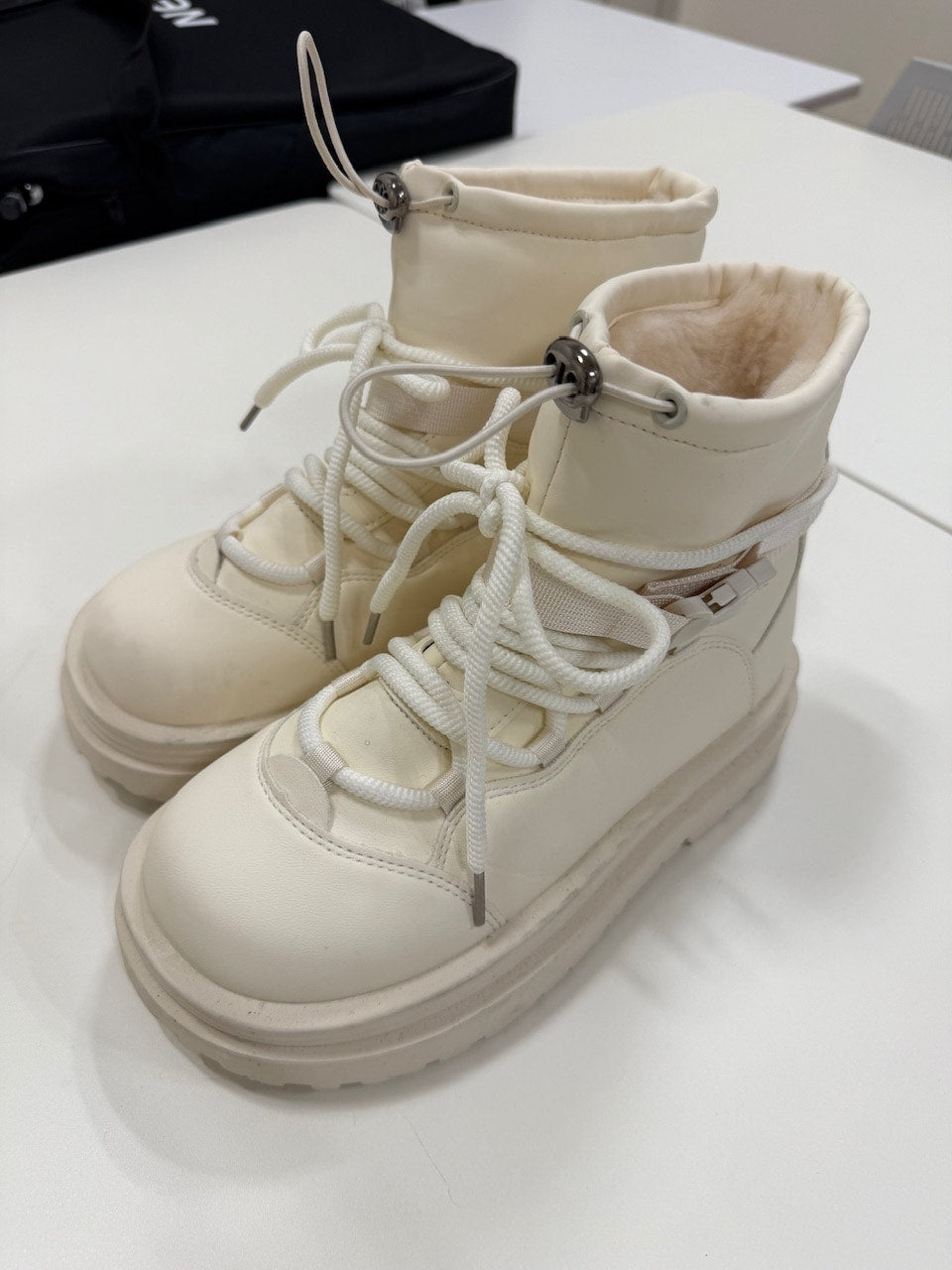 国際配送【Nerd out XU】 round puffer boots / 【ナードアウトエックスユー】ラウンドパフブーツ (2color)
