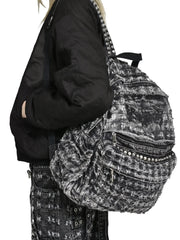 【Reckless Scholars】CAMMO TRASHED STUDDED BACKPACK / 【レックレス スカラーズ】トラッシュスタッズバックパック