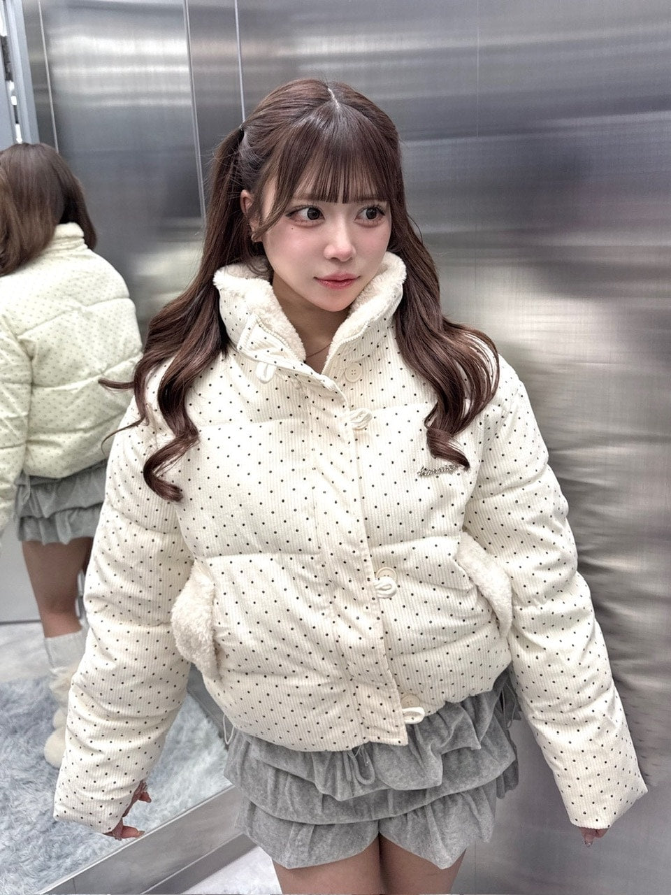 受注制【nmtc +】dot pattern blouson 【エヌエムティーシープラス】ドット柄ブルゾン