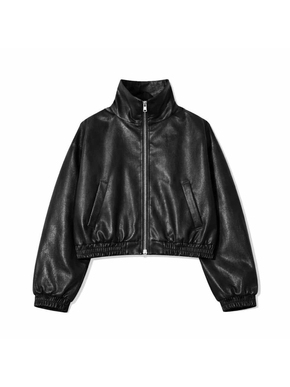 受注制【LUV CODE】high neck leather jacket