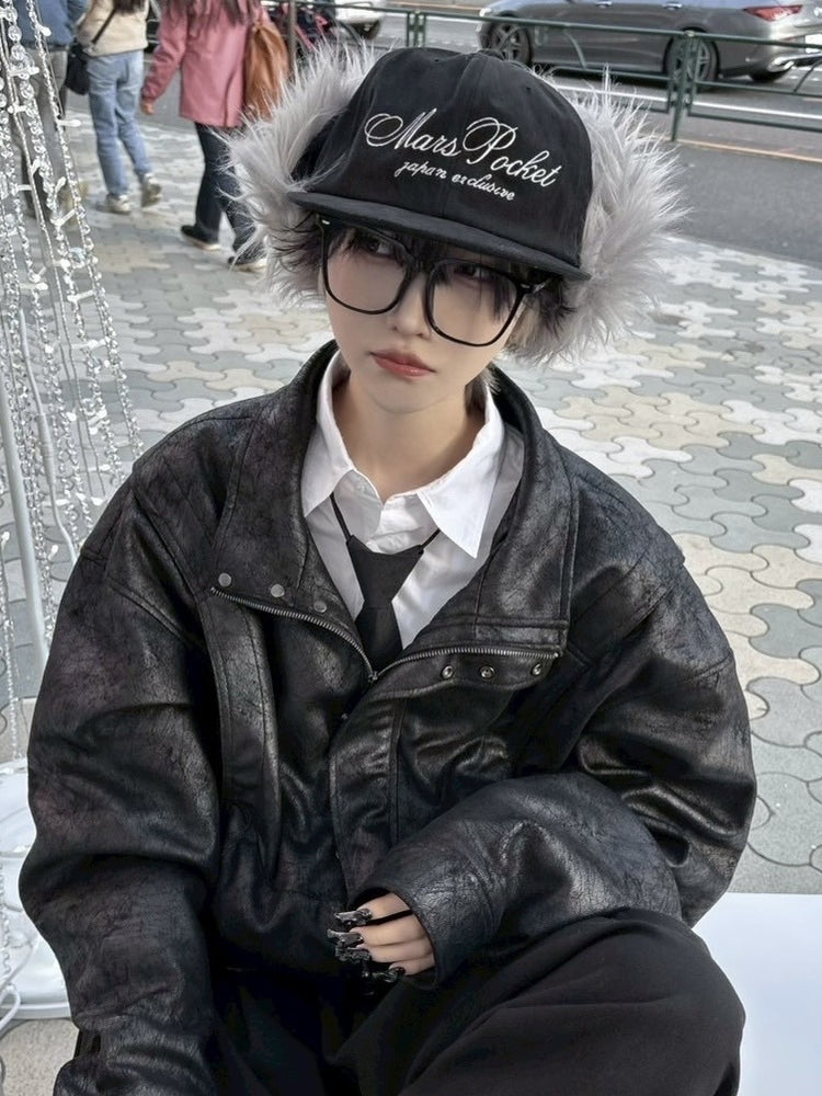 【MARSPOCKET】ear fur flightcap / 【マースポケット】ファーフライトキャップ