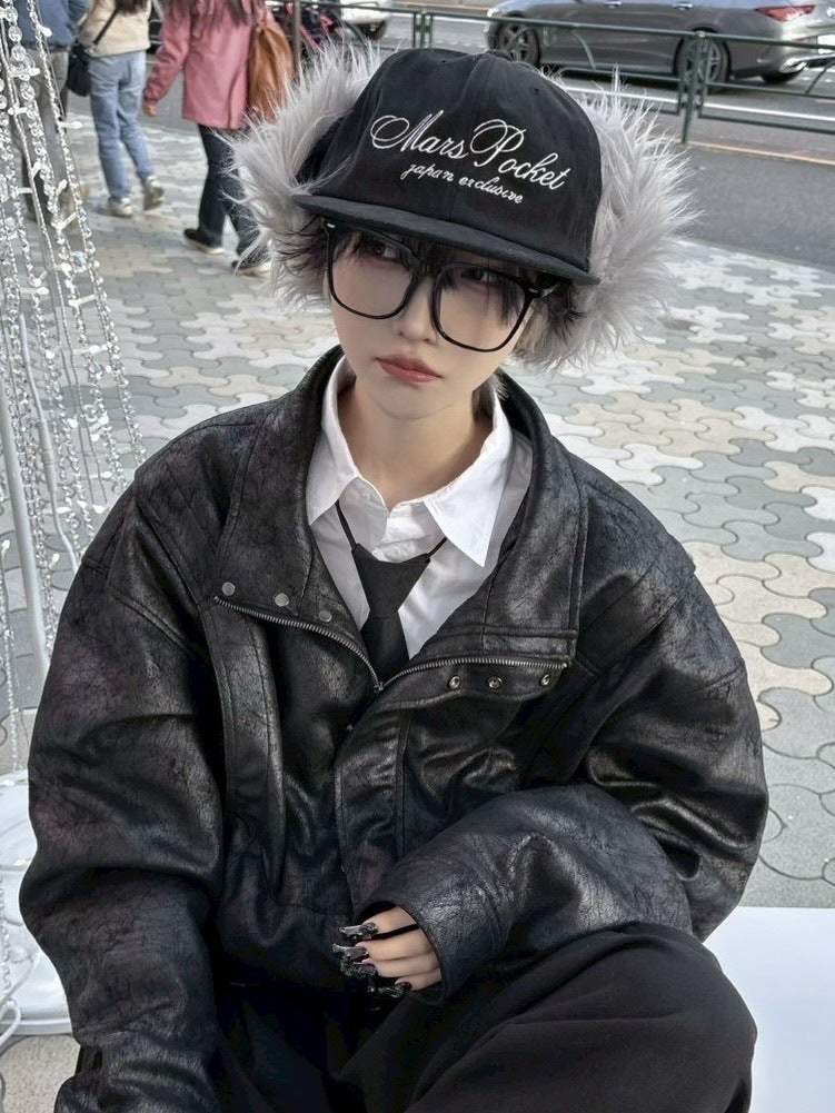 【MARSPOCKET】ear fur flightcap / 【マースポケット】ファーフライトキャップ