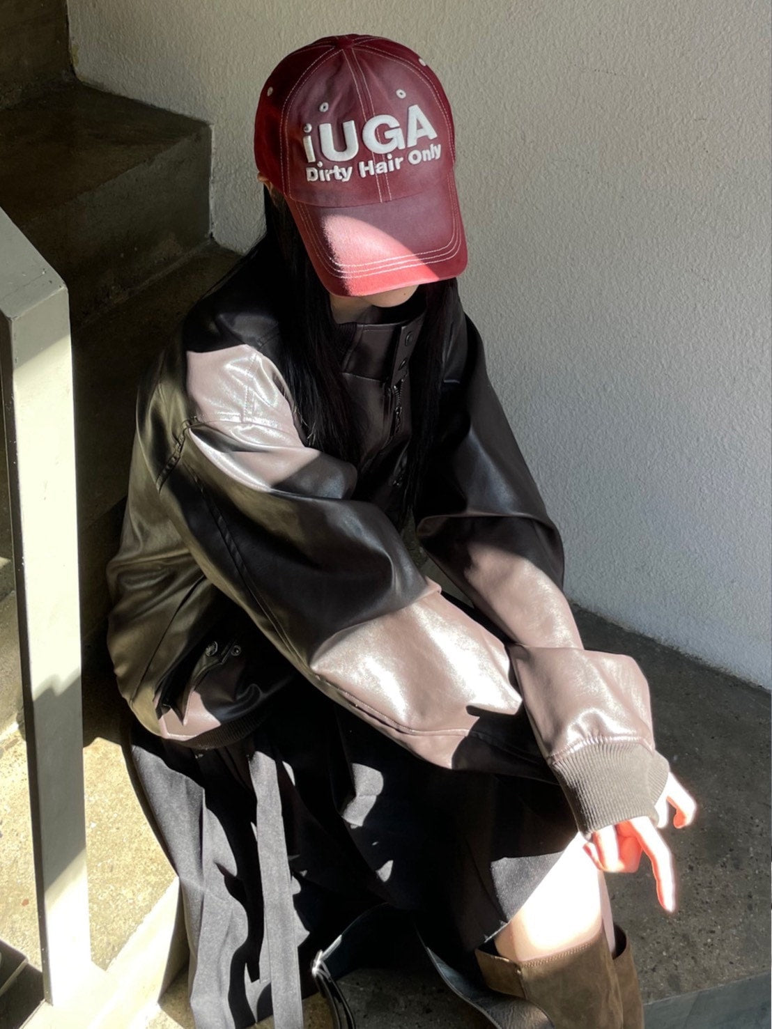 【IUGAMAKARAS】Washed Embroidery Ball Cap