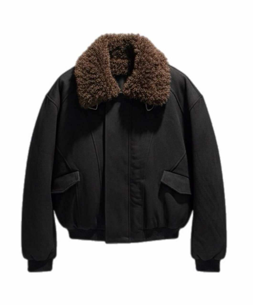 受注制【Chikashitsu +】boa collar suede padding blouson