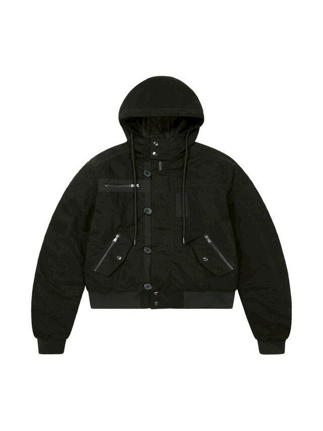 【AAKAM】Button Placket Cotton Ma-1 Jacket