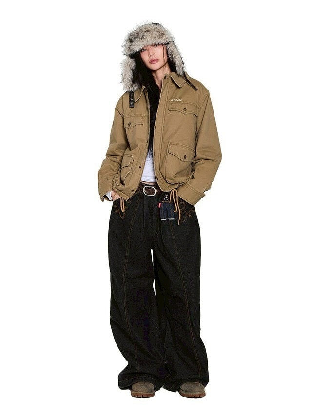 【AAKAM】Biker Leather Earflap Hat