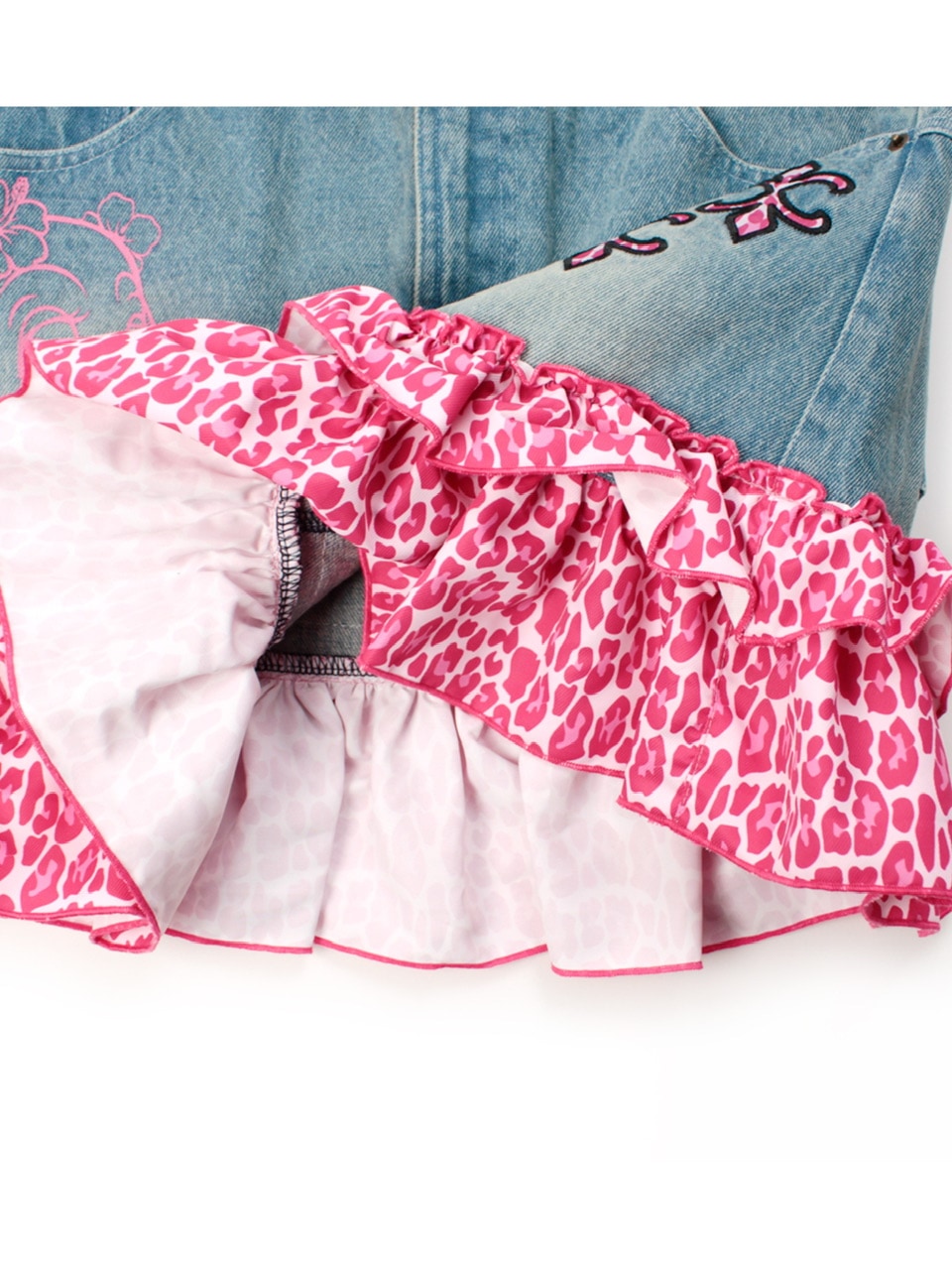 【GALFY】GALちゃんフリフリSK / 【ガルフィー】レオパードフリルデニムミニスカート