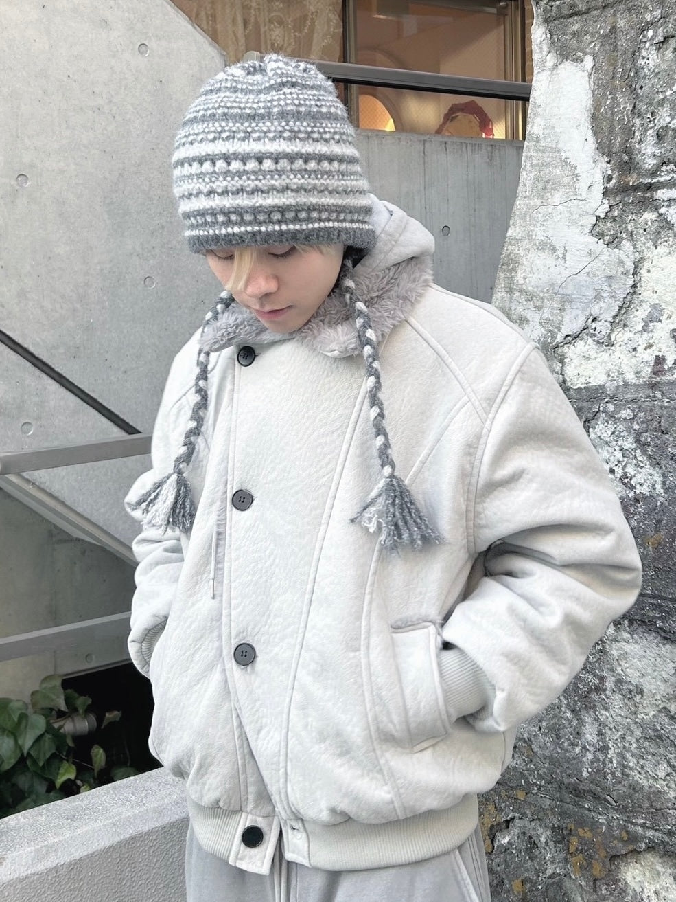 受注制【nmtc +】smoky mouton jacket / 【エヌエムティーシープラス】スモーキームートンジャケット (2color)