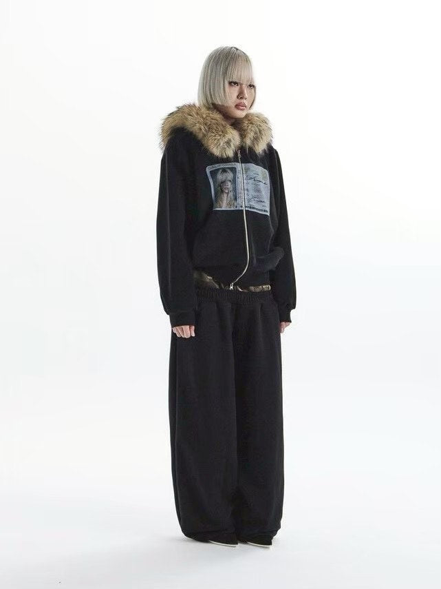 【KAIYA】id card hooded zip-up