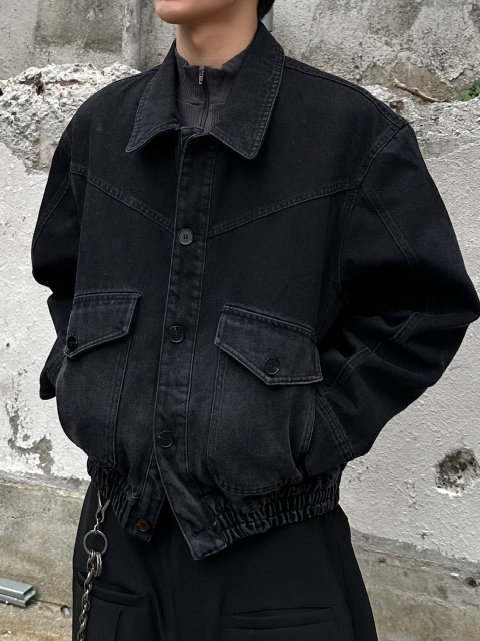 大阪店WEB限定受注制【Chikashitsu＋】washed denim work jacket / 【チカシツプラス】ウォッシュドデニムワークジャケット
