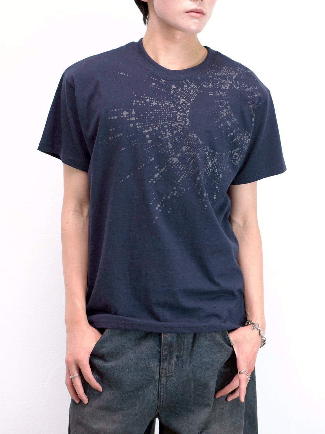 受注制【Chikashitsu +】sunshine printing crop tee (4color)