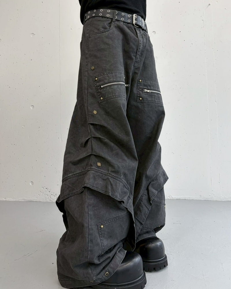 国際配送【LUV CODE】cleanfit multi-pocket denim pants