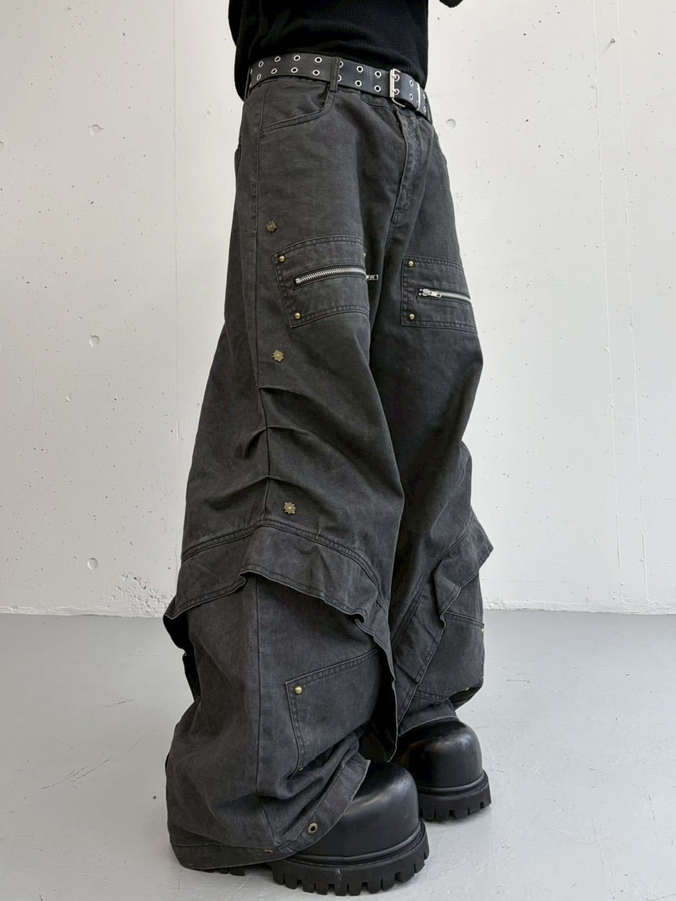 国際配送【LUV CODE】cleanfit multi-pocket denim pants