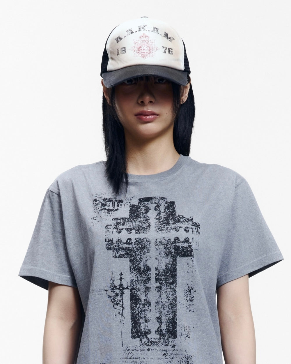 【AAKAM】Dirty Washed Trucker Cap