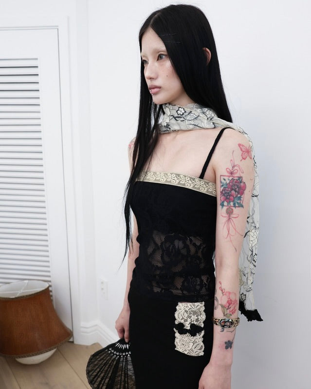 【MIAE】[香] Floral Lace Scarf