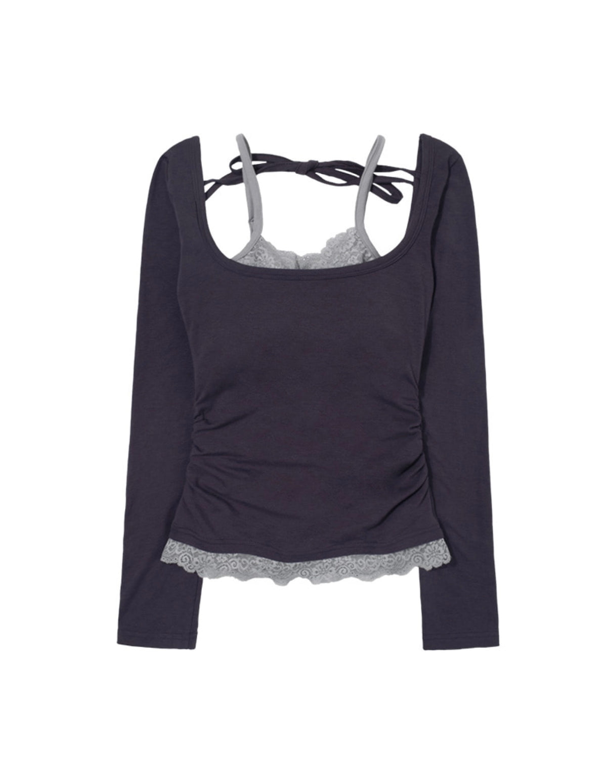【FANCY CLUB】LACE LAYERED LONG SLEEVE