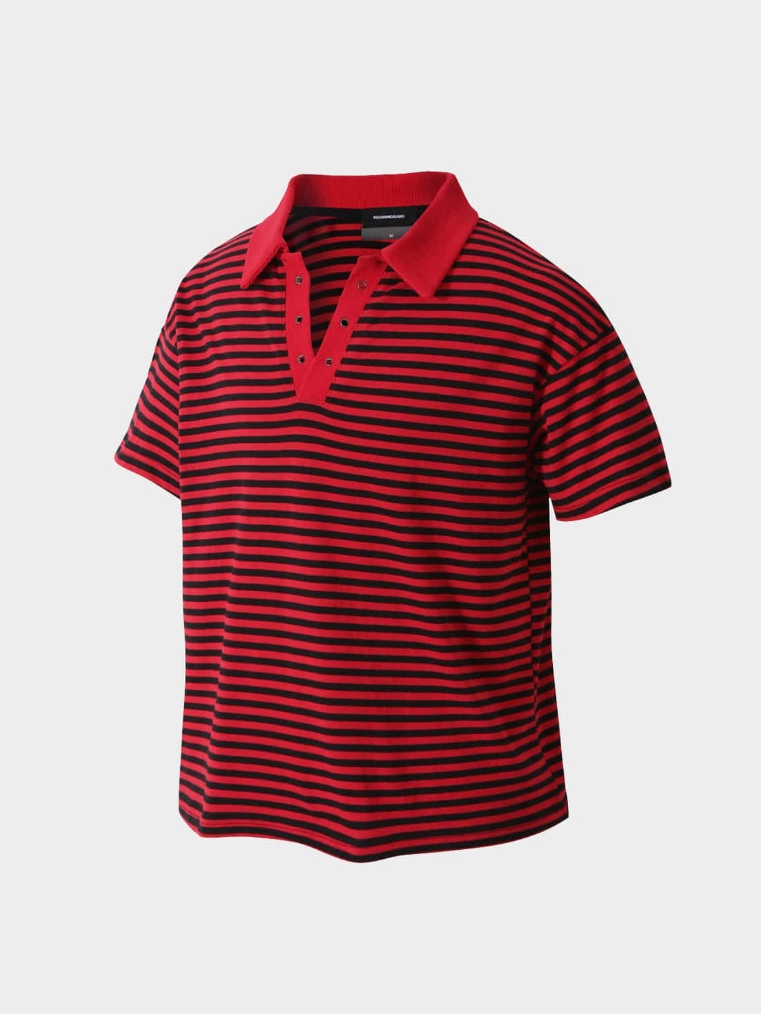 【roaringrad】Striped Polo T-shirt