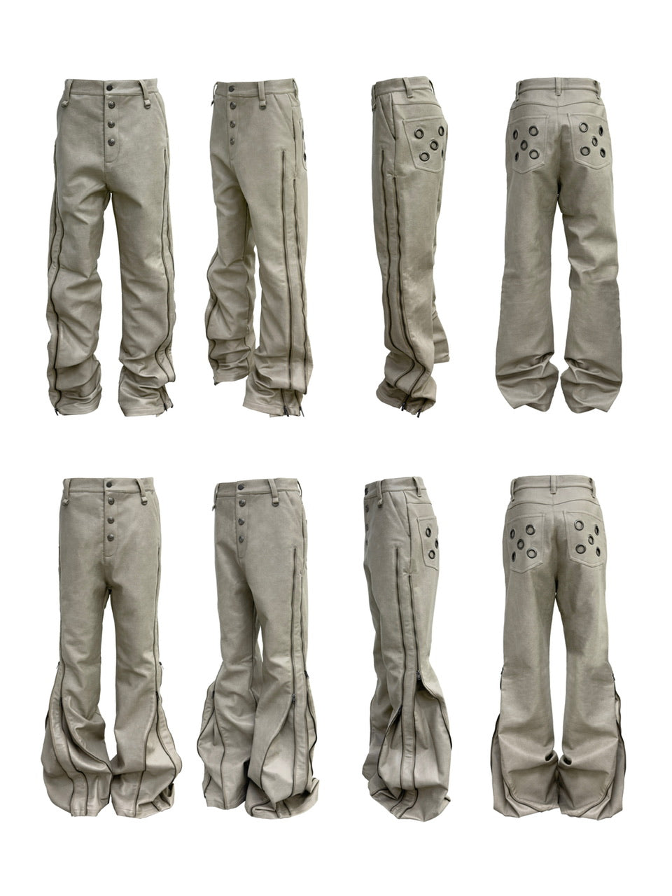 【Rosen Kreuz】MULTI-ZIP GUARD LEATHER PANTS