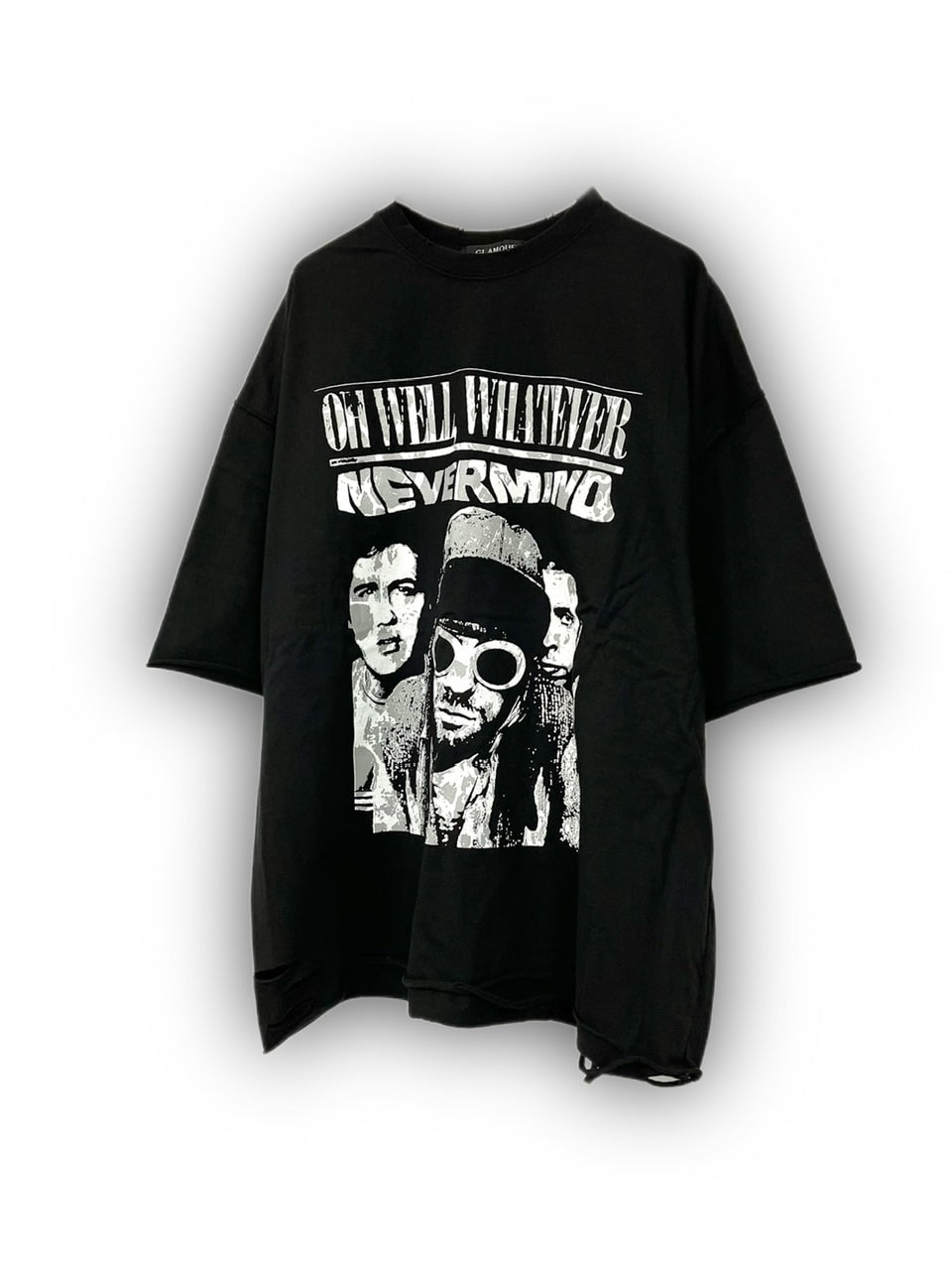 【Never mind the XU】print damage tee (2color)