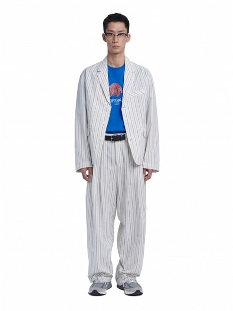 【NOMANUAL】THREE BUTTON SEERSUCKER JACKET