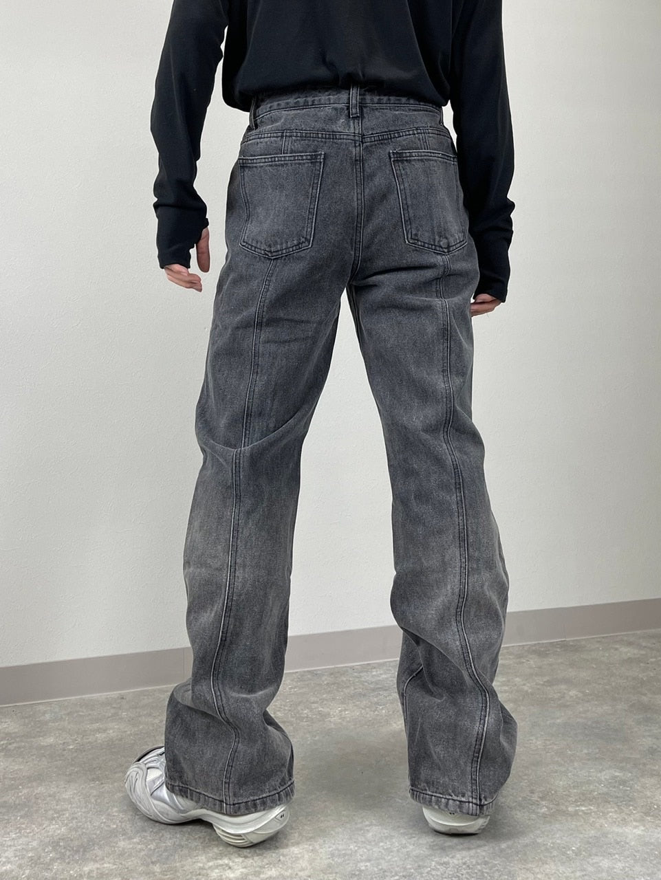 受注制【Chikashitsu +】design denim pants