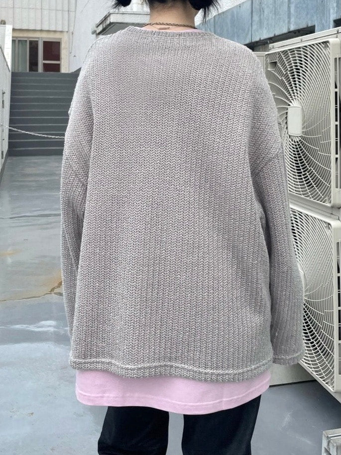 受注制【Never mind the XU】see-through knit (3color)