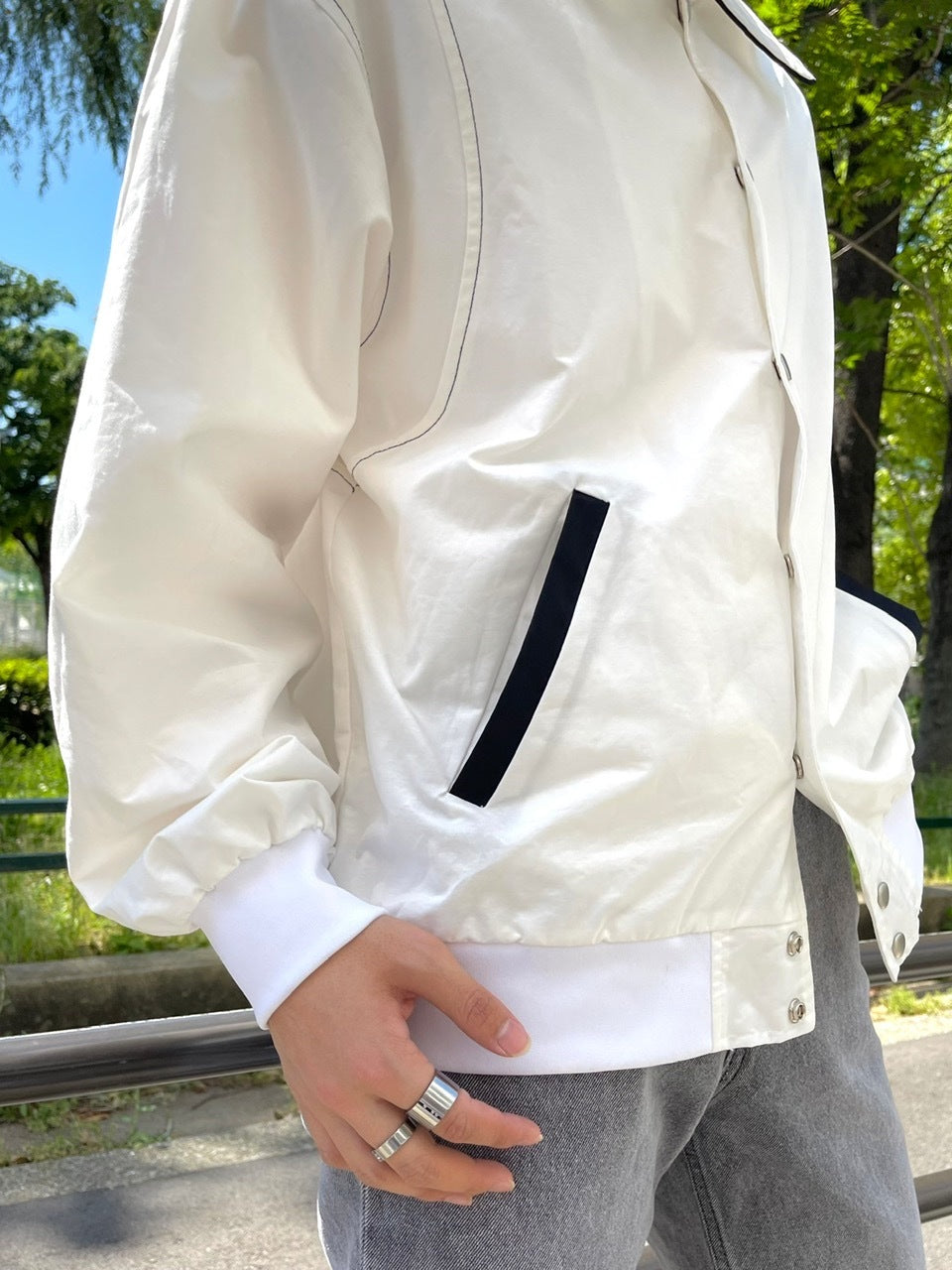 受注制【Chikashitsu +】spring varsity jacket (2color)