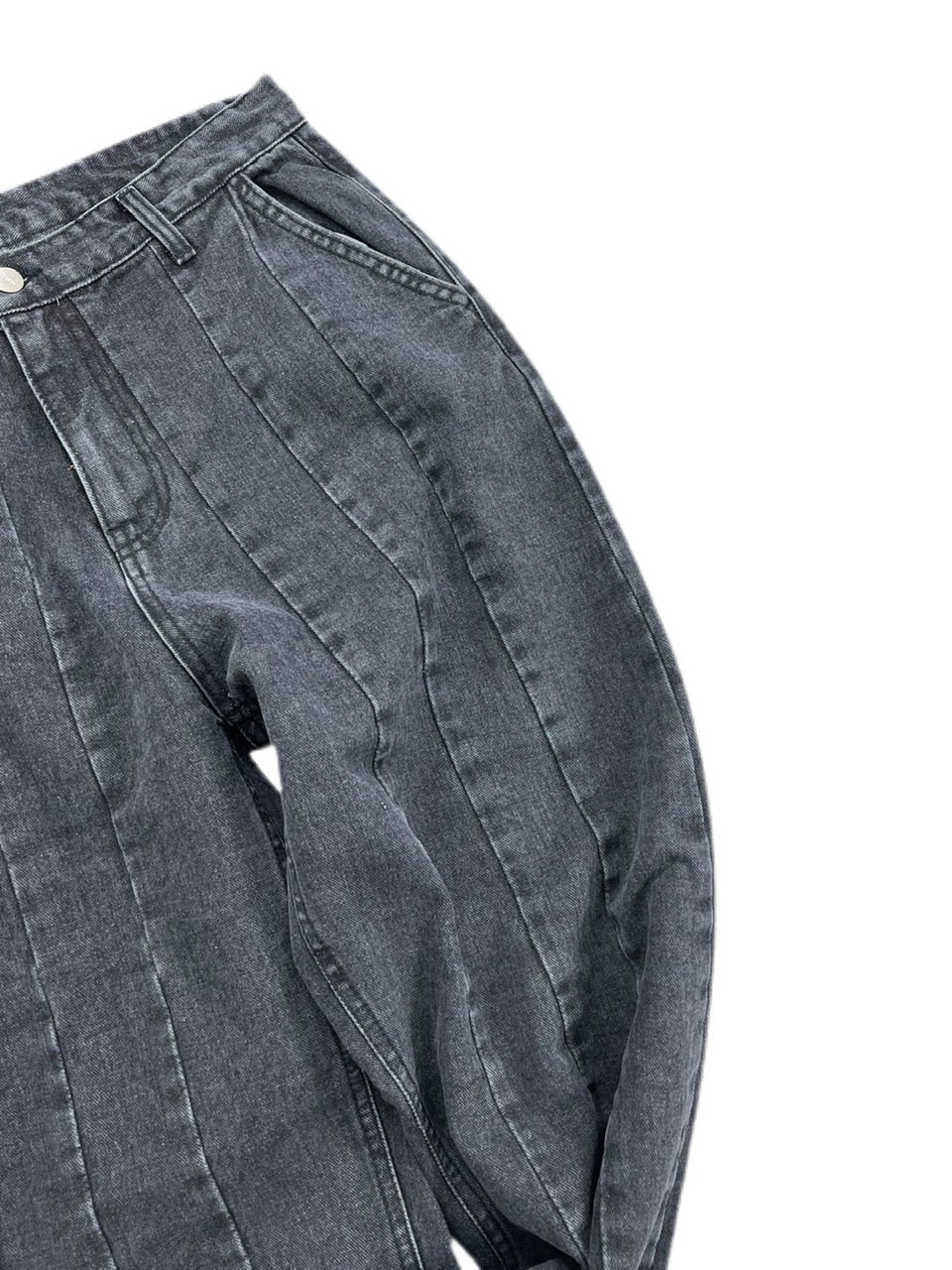受注制【Chikashitsu +】stitch design denim pants (2color)