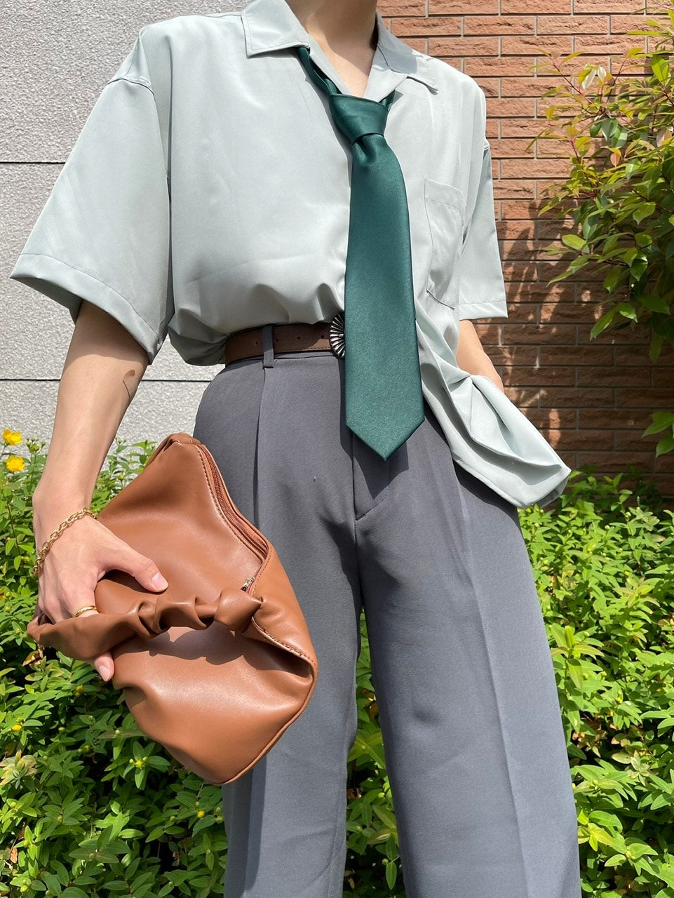 受注制【Chikashitsu +】satin necktie (5color)