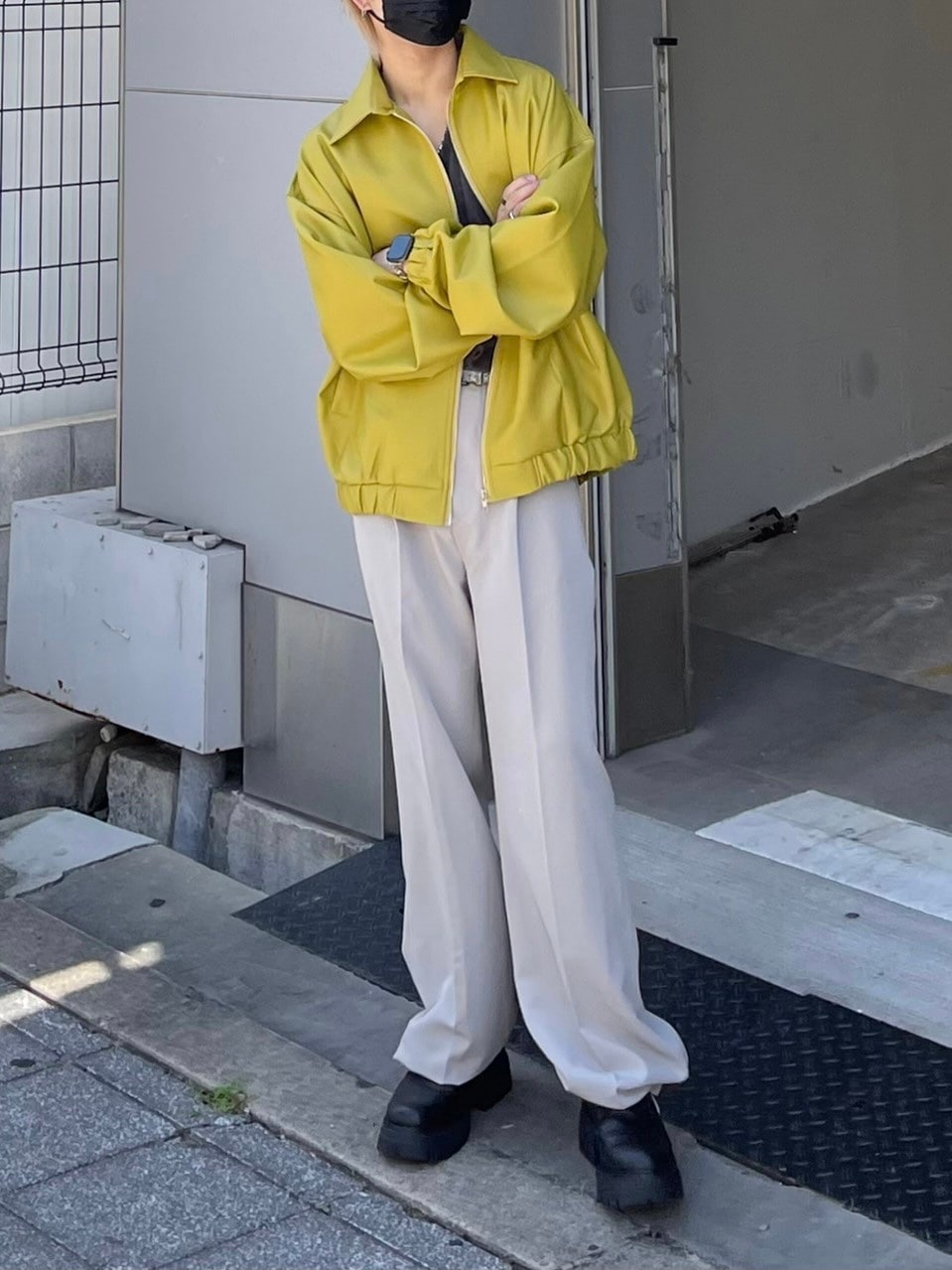 受注制【Chikashitsu +】leather blouson (3color)