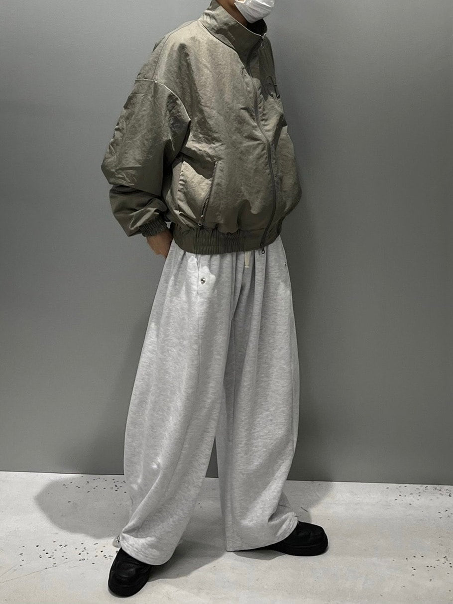 【Chikashitsu +】side button balloon sweat pants (3color)