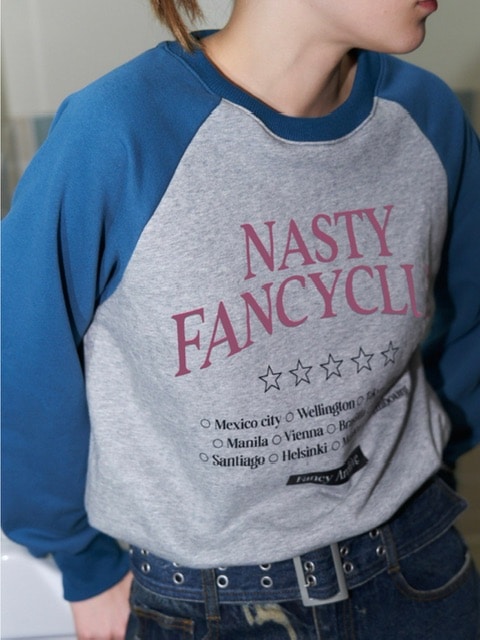 【FANCY CLUB】HELLO WORLD CROP SWEATSHIRT