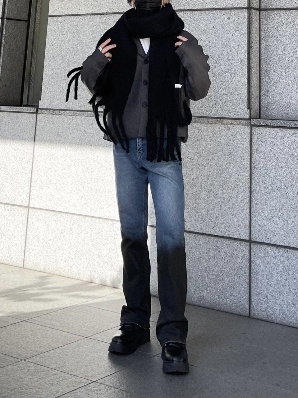 受注制【Chikashitsu +】volume color muffler (6color)