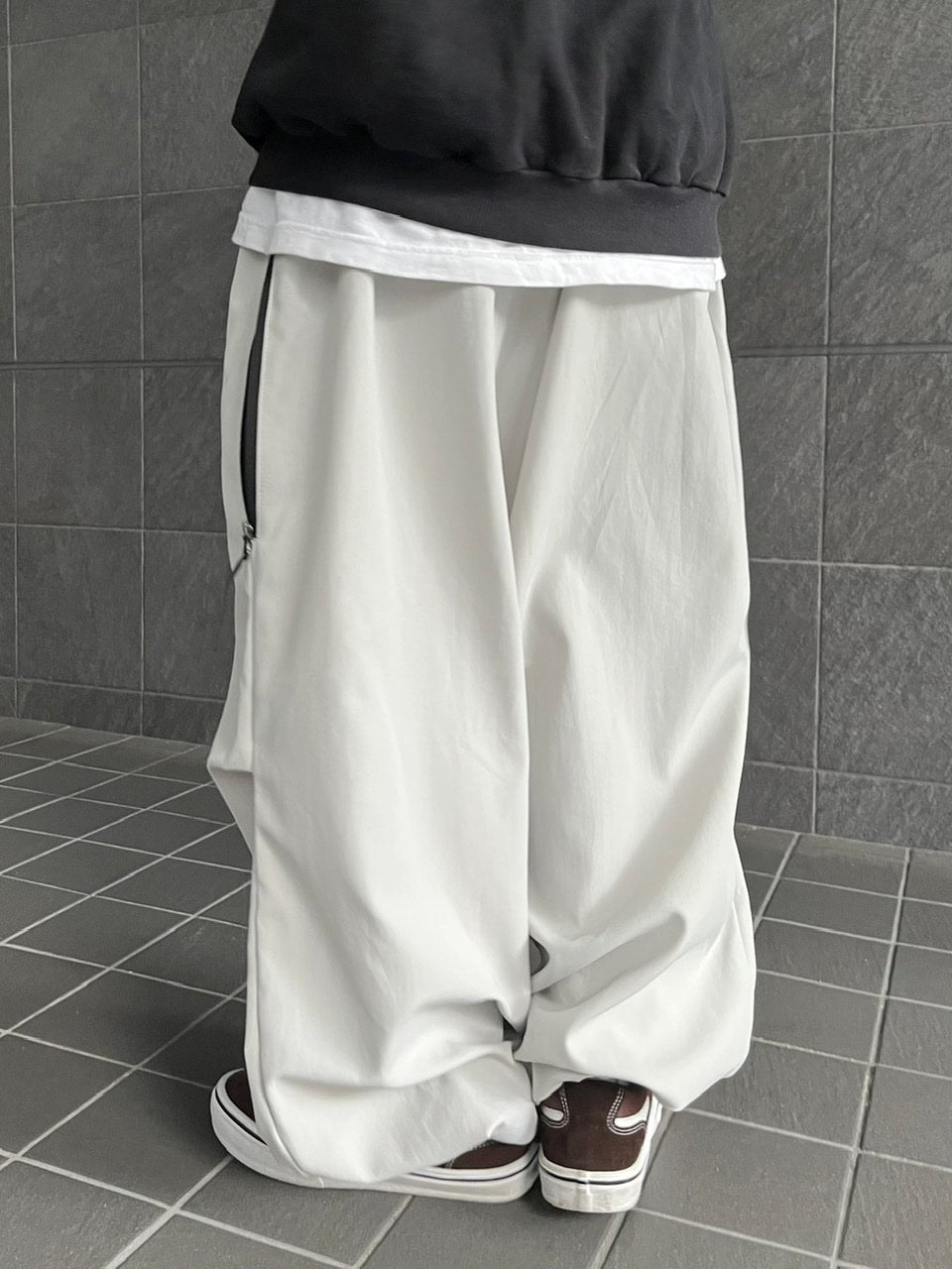 受注制【youll】bi-color wide jogger pants (2color)