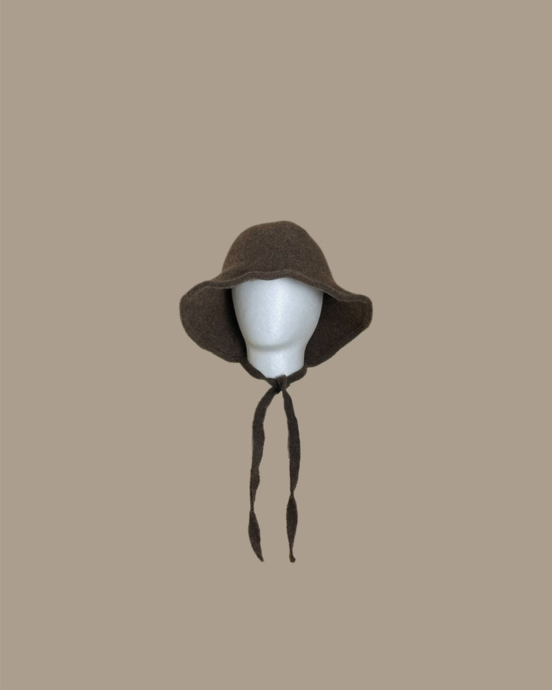 受注制【Chikashitsu +】strap knit hat (2color)