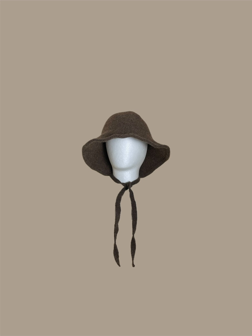 受注制【Chikashitsu +】strap knit hat (2color)