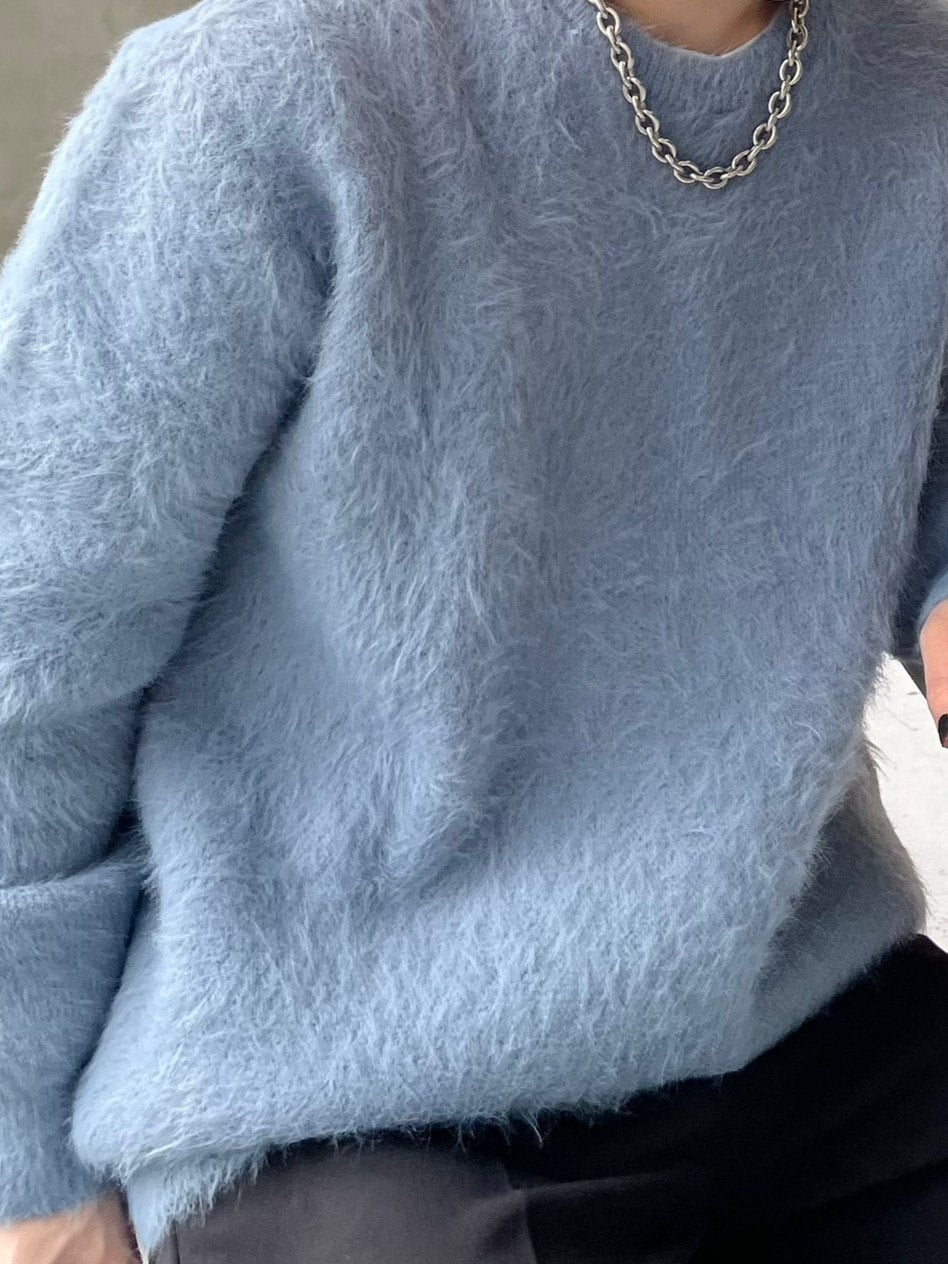 受注制【Chikashitsu +】hairy knit (2color)