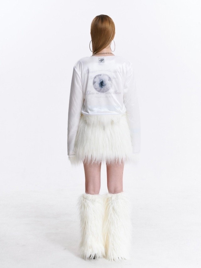 【CSD CLUB】Yeti white reversible faux fur bolero