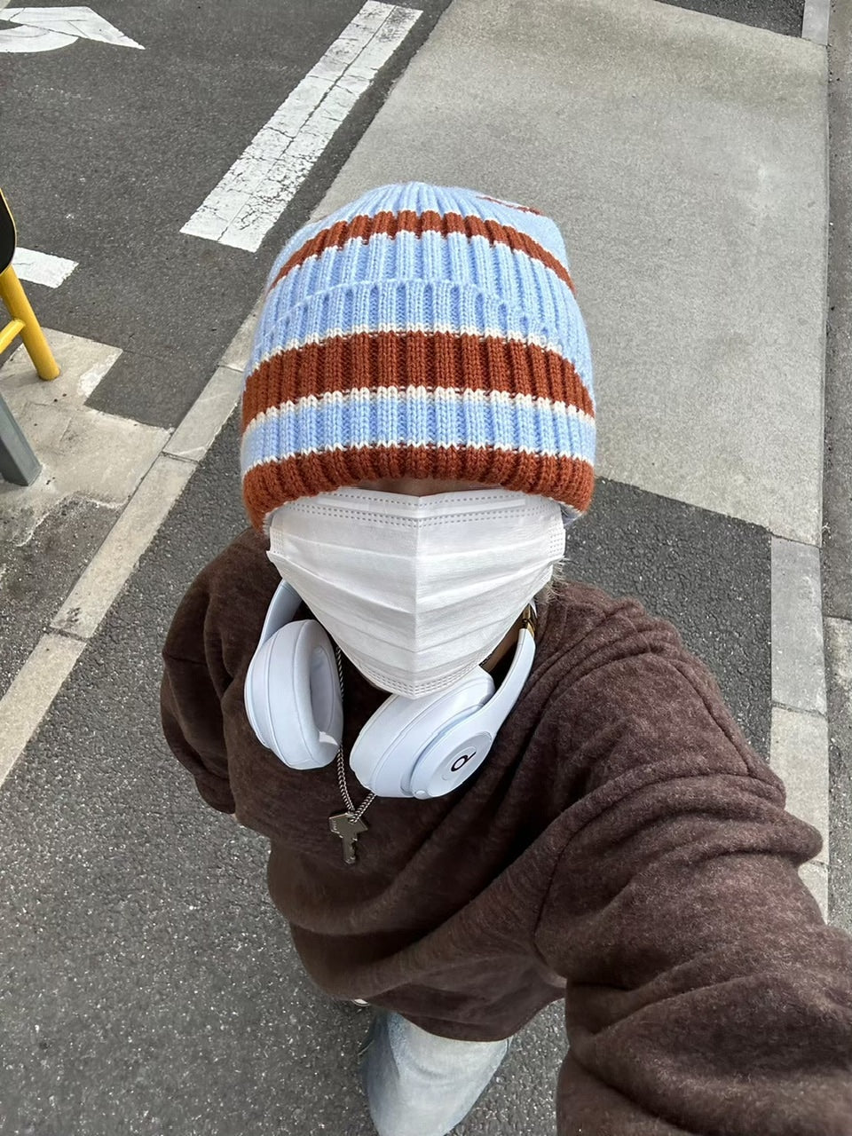 受注制【Chikashitsu +】border beanie (7color)