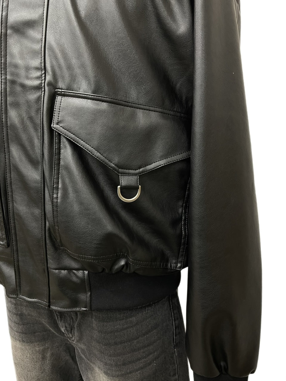 大阪店WEB限定【Chikashitsu +】double pocket leather jumper (3color)