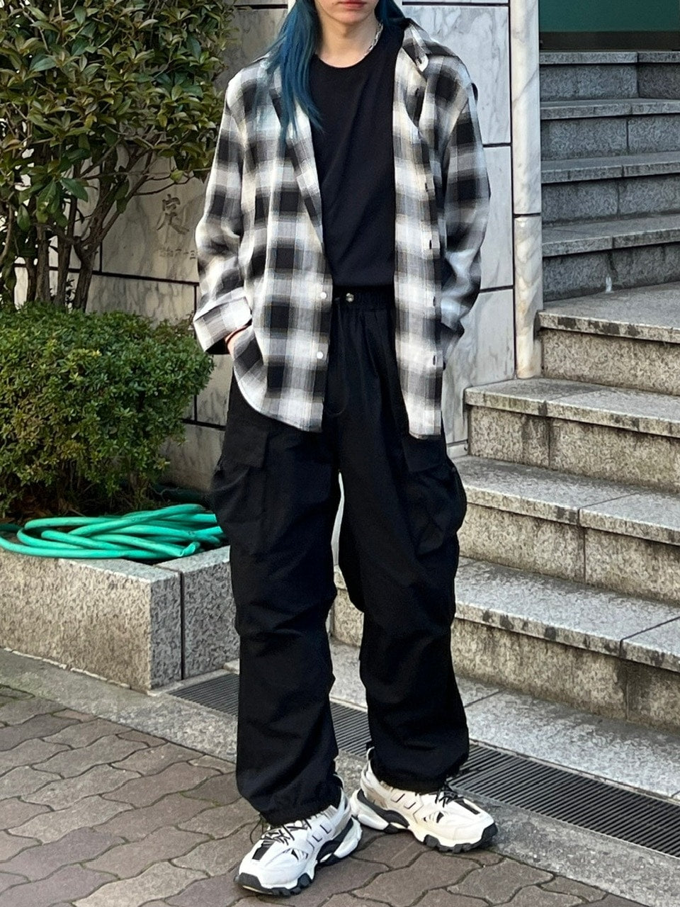 大阪店WEB限定受注制【Chikashitsu +】full length cargo pants (2color)